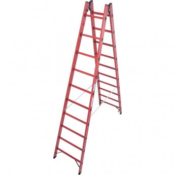 Диэлектрическая двухсторонняя стремянка KRAUSE 2х12 ступеней