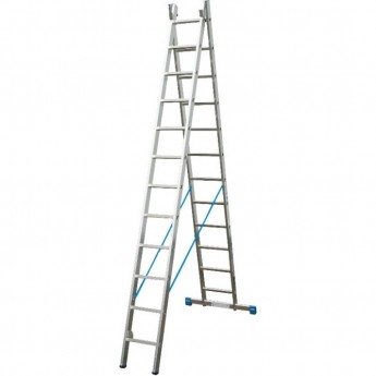 Двухсекционная алюминиевая лестница KRAUSE STABILO 123220