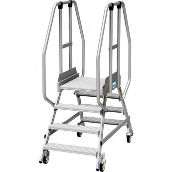 Лестница - платформа KRAUSE STABILO двухсторонняя, ограждение 1,1 м, 4 ступени