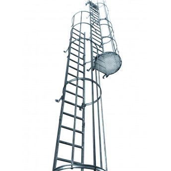 Стационарная лестница для зданий KRAUSE STABILO, алюминий, 14,28 м для лиц без опыта