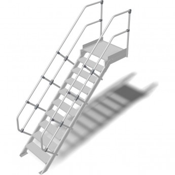 Трап с платформой 10 ступеней 800 мм 45 градусов KRAUSE STABILO 824394