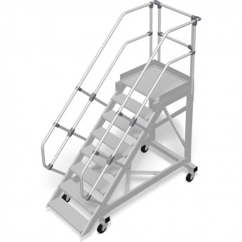 Трап с платформой передвижной KRAUSE 8 ступеней, ширина 1000 мм 60°